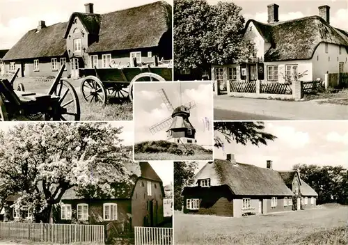 AK / Ansichtskarte  Amrum Teilansichten Nordseebad Sueddorf Windmuehle