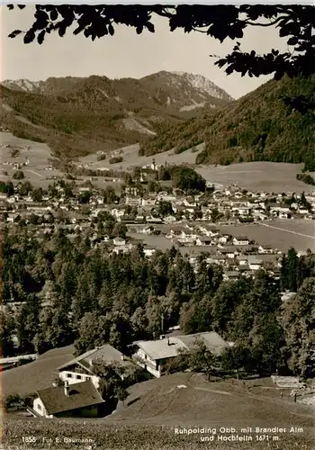 AK / Ansichtskarte  Ruhpolding Panorama Blick gegen Brandner Alm und Hochfelln Chiemgauer Alpen