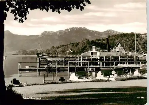 AK / Ansichtskarte  Prien_Chiemsee Hafen Anleger Faehre