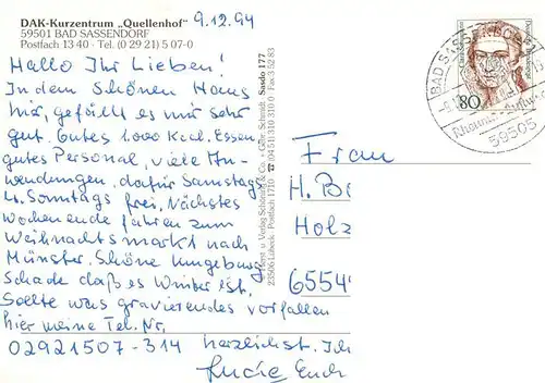 AK / Ansichtskarte  Bad_Sassendorf DAK Kurzentrum Quellenhof Teilansichten