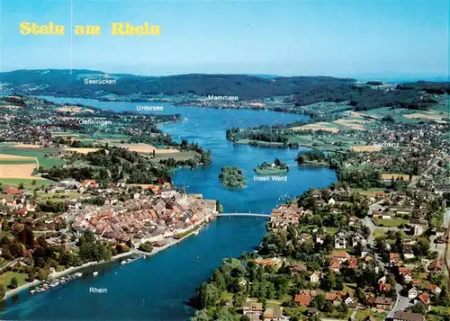 AK / Ansichtskarte  Stein_Rhein_Stein_am_Rhein_SH Fliegeraufnahme mit Untersee