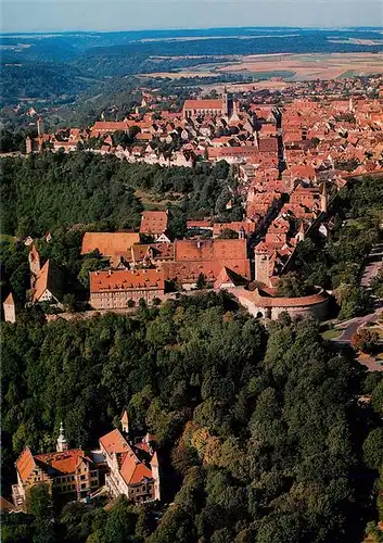 AK / Ansichtskarte  ROTHENBURG___TAUBER Fliegeraufnahme mit Ev Tagungsstaette Wildbad