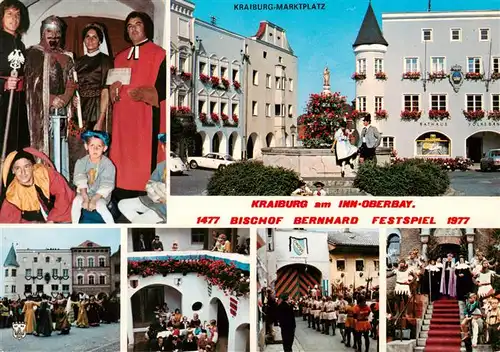 AK / Ansichtskarte  Kraiburg_Inn Marktplatz Bischof Bernhard Festspiel 1977