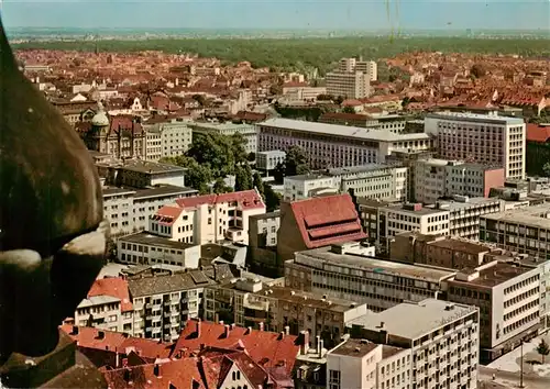 AK / Ansichtskarte  Hannover Blick vom Rathausturm auf den Georgsplatz und seine Umgebung