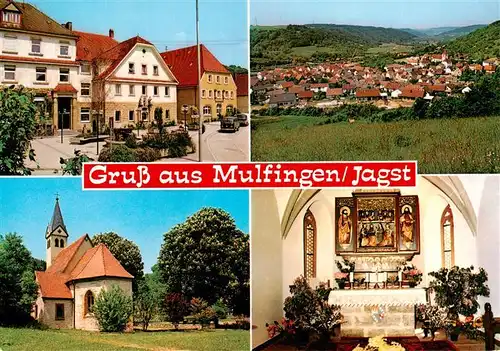 AK / Ansichtskarte  Mulfingen_Jagst Ortspartie Panorama Kirche Inneres