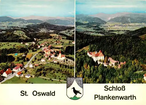 AK / Ansichtskarte 73953204 St_Oswald_Plankenwarth Fliegeraufnahme Schloss Plankenwarth
