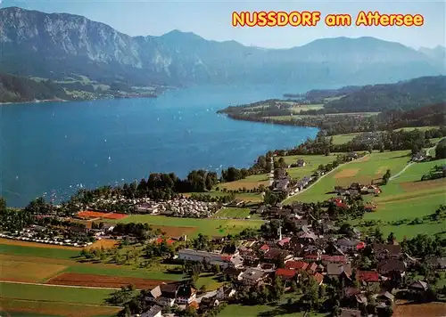 AK / Ansichtskarte  Nussdorf_Attersee_AT Fliegeraufnahme