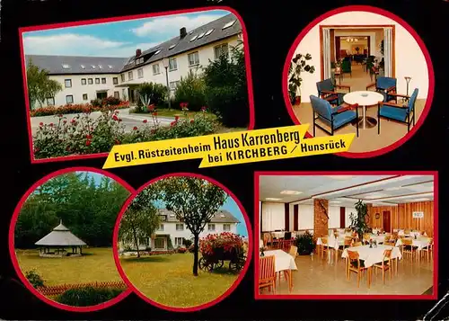 AK / Ansichtskarte 73953214 Kirchberg_Hunsrueck Ev Ruestzeitenheim Haus Karrenberg Gastraeume Pavillon Park