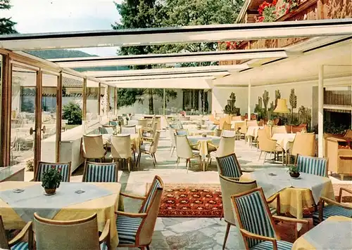 AK / Ansichtskarte 73953234 Rottach-Egern_Tegernsee Gaestehaus Jaedicke Terrasse Wintergarten