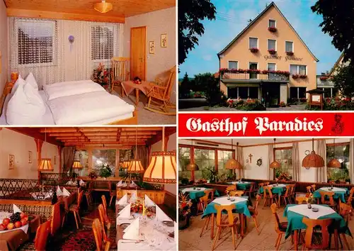 AK / Ansichtskarte  Frickingen Gasthof Paradies Gastraeume Gaestezimmer