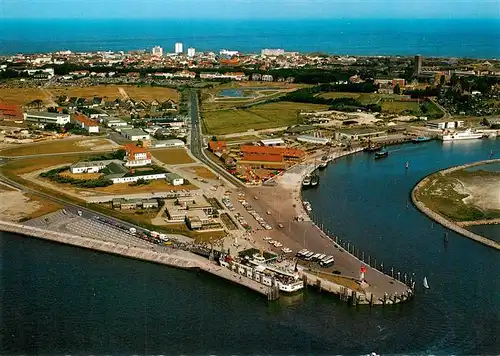 AK / Ansichtskarte  Norderney_Nordseebad Hafen mit Blick zum Ort 