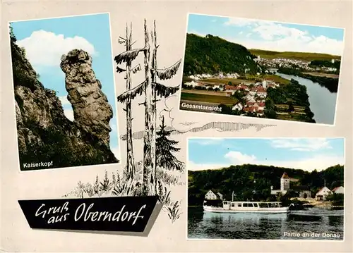 AK / Ansichtskarte 73953265 Oberndorf_Bad_Abbach Kaiserkopf Panorama Donaupartie