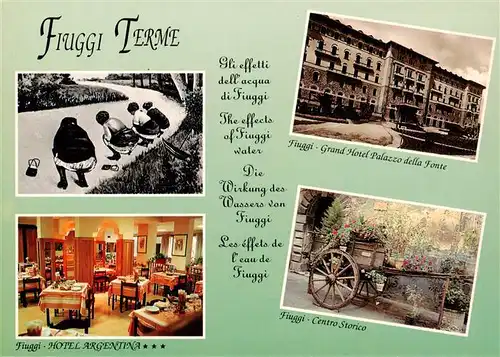 AK / Ansichtskarte 73953274 Fiuggi_Terme_Frosinone_Lazio_IT Hotel Argentina Grand Hotel Palazzo della Fonte Centro Storico