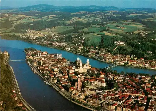 AK / Ansichtskarte  PAssAU Dreifluessestadt mit Donau Inn und Ilz 