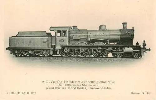 AK / Ansichtskarte  Lokomotive_Eisenbahn_Railway No 693 2 C Vierling Heissdampf-Schnellzug HANOMAG