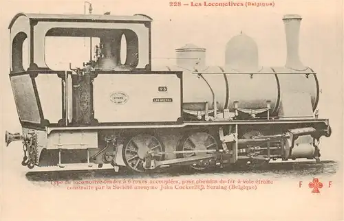 AK / Ansichtskarte  Lokomotive_Eisenbahn_Railway 228 No 3 Las arenas John Cockerill Belgique