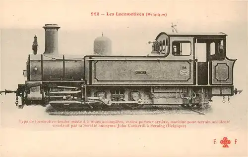 AK / Ansichtskarte  Lokomotive_Eisenbahn_Railway 223 Tender John Cockerill Belgique