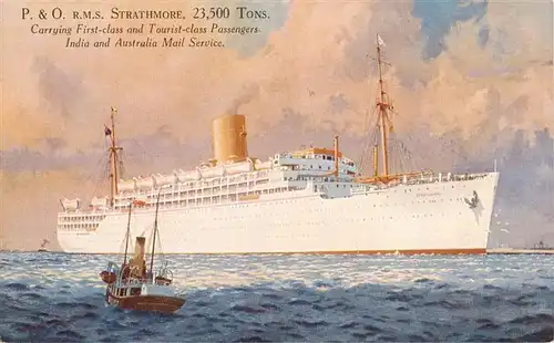 AK / Ansichtskarte  Schiffe_Oceanliner P&O R.M.S Strathmore 23,500 Tons