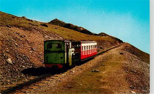 AK / Ansichtskarte  Zahnradbahn_Rack_Railway-- Mountain Railway Nearing Summit Snowdon               