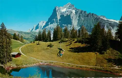 AK / Ansichtskarte  Sessellift_Chairlift_Telesiege Grindelwald First-Bahn Wetterhorn