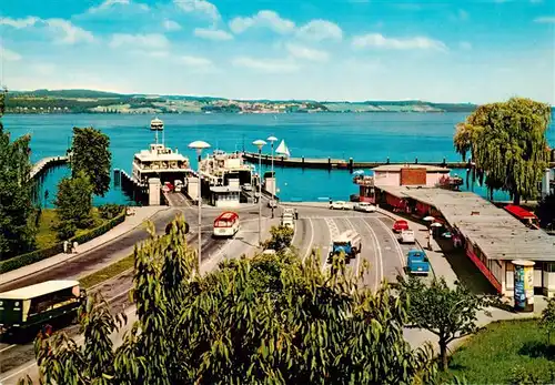 AK / Ansichtskarte  Faehre_Ferry_Bac_Traghetto Bodensee Autofaehre Konstanz Meersburg