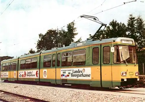 AK / Ansichtskarte  Strassenbahn_Tramway-- 8-achsiger Gelenktriebwagen Albtalbahn