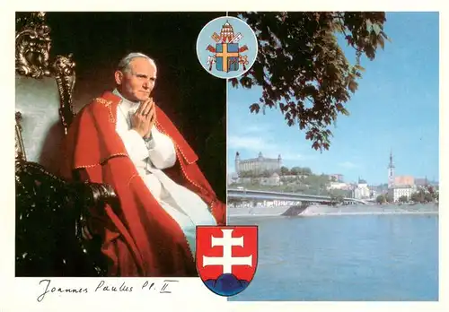 AK / Ansichtskarte 73953333 Papst_Pope_Pape Joannes Paulus P.P.2 Bratislava 