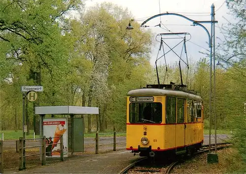 AK / Ansichtskarte  Strassenbahn_Tramway-- Karlsruhe Tw 81