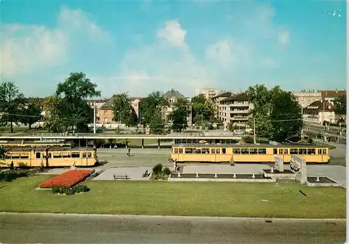 AK / Ansichtskarte  Strassenbahn_Tramway-- Karlsruhe Albtalbahnhof