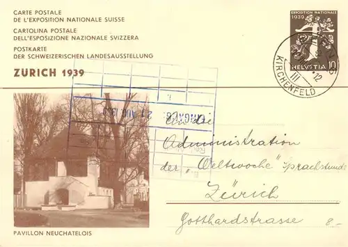 AK / Ansichtskarte  Landesausstellung_Zuerich_1939 Pavillon Neuchatelois 