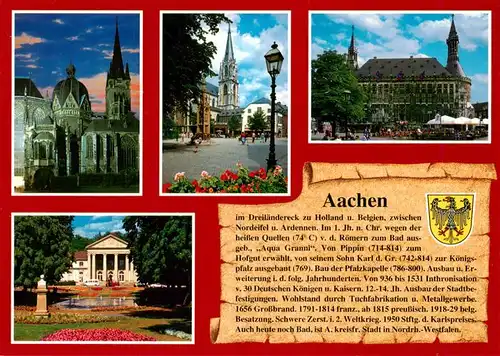 AK / Ansichtskarte 73953382 Chronik-AK Aachen Dom Pfalzkapelle St.Foillau Rathaus 