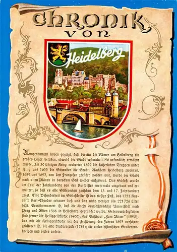 AK / Ansichtskarte 73953384 Chronik-AK Heidelberg