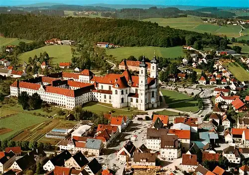 AK / Ansichtskarte 73953457 Ottobeuren Fliegeraufnahme mit Basilika