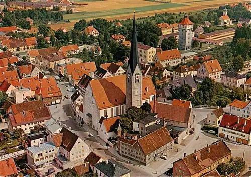 AK / Ansichtskarte  Schwabmuenchen Stadtmitte Fliegeraufnahme