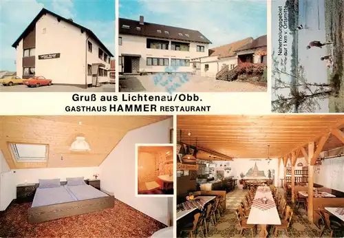 AK / Ansichtskarte 73953522 Lichtenau_Oberbayern Gasthaus Hammer Restaurant Zimmer