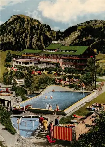 AK / Ansichtskarte  HINDELANG_Oberallgaeu Kurhotel Luitpoldbad Schwimmbad