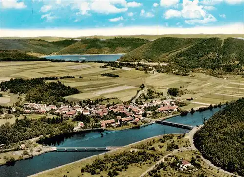 AK / Ansichtskarte  Hemfurth-Edersee_Edertal Fliegeraufnahme