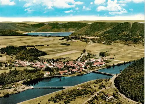 AK / Ansichtskarte  Hemfurth-Edersee_Edertal Fliegeraufnahme