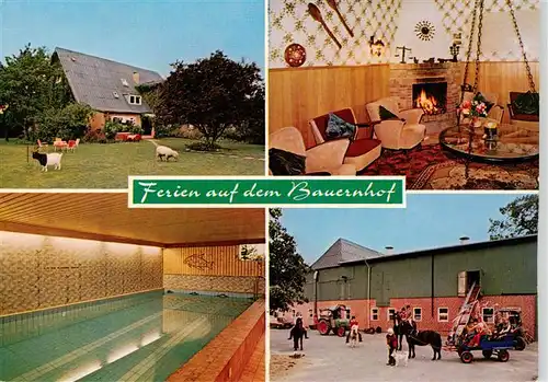 AK / Ansichtskarte  Heinkenborstel Urlaub auf dem Bauernhof Hallenbad Kaminzimmer Ponykutsche