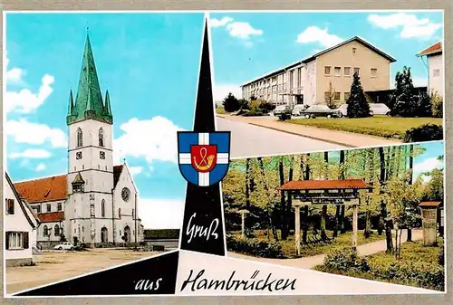 AK / Ansichtskarte 73953649 Hambruecken Kirche Teilansicht Park