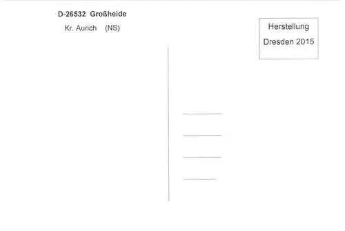 AK / Ansichtskarte  Grossheide_Ostfriesland Bonifatiuskirche zur Arle Gedenkstein Berumerfehner Wald Mittelwieke Schule