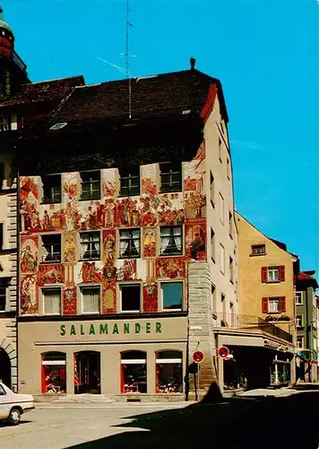 AK / Ansichtskarte  KONSTANZ_Bodensee_BW Obermarkt Salamander-Schmitt Haus zum hohen Hafen Fassadenmalerei