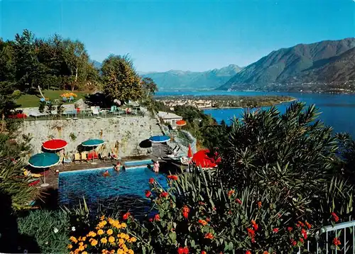 AK / Ansichtskarte  Ascona_Lago_Maggiore_TI Hotel Casa Berno Swimming Pool