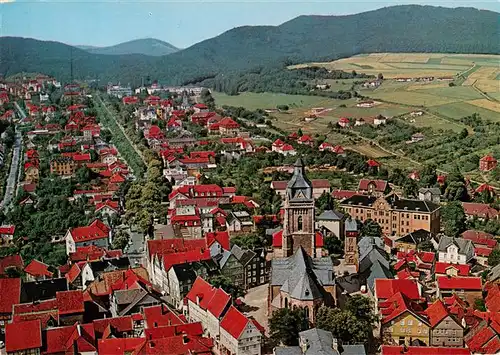 AK / Ansichtskarte 73953737 BAD_WILDUNGEN Fliegeraufnahme mit Kirche