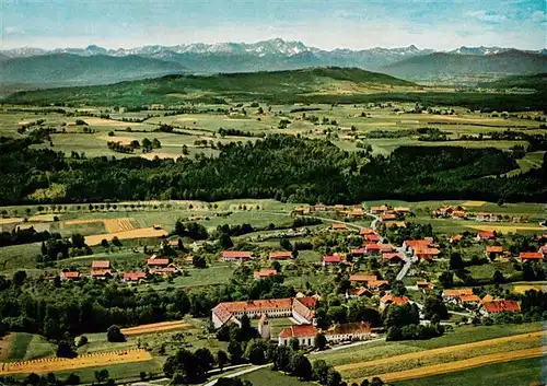 AK / Ansichtskarte  Wessobrunn Jugendkurhei Kloster Wessobrunn Fliegeraufnahme