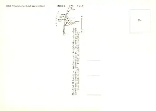 AK / Ansichtskarte  Westerland_Sylt Fliegeraufnahme