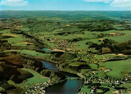 AK / Ansichtskarte  Aggertalsperre Fliegeraufnahme mit Blick auf Gummersbach Lantenbach Deitenbach und Bruch