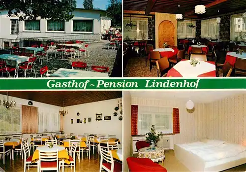 AK / Ansichtskarte  Unterleinleiter_Forchheim_Bayern Gasthof Pension Lindenhof Gastraeume Zimmer