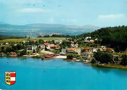 AK / Ansichtskarte  Faakersee_Kaernten_AT Bucht von Egg Fliegeraufnahme 