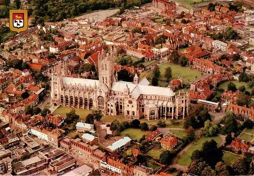 AK / Ansichtskarte  Canterbury__Kent_UK Fliegeraufnahme Canterbury Cathedral